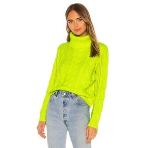 Alice + Olivia Mayme Cable-Knit Cowl Neck Sweater